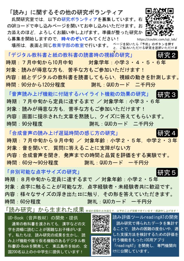 読み」に困難のある方々へのソリューションの提案を目指す（人間社会